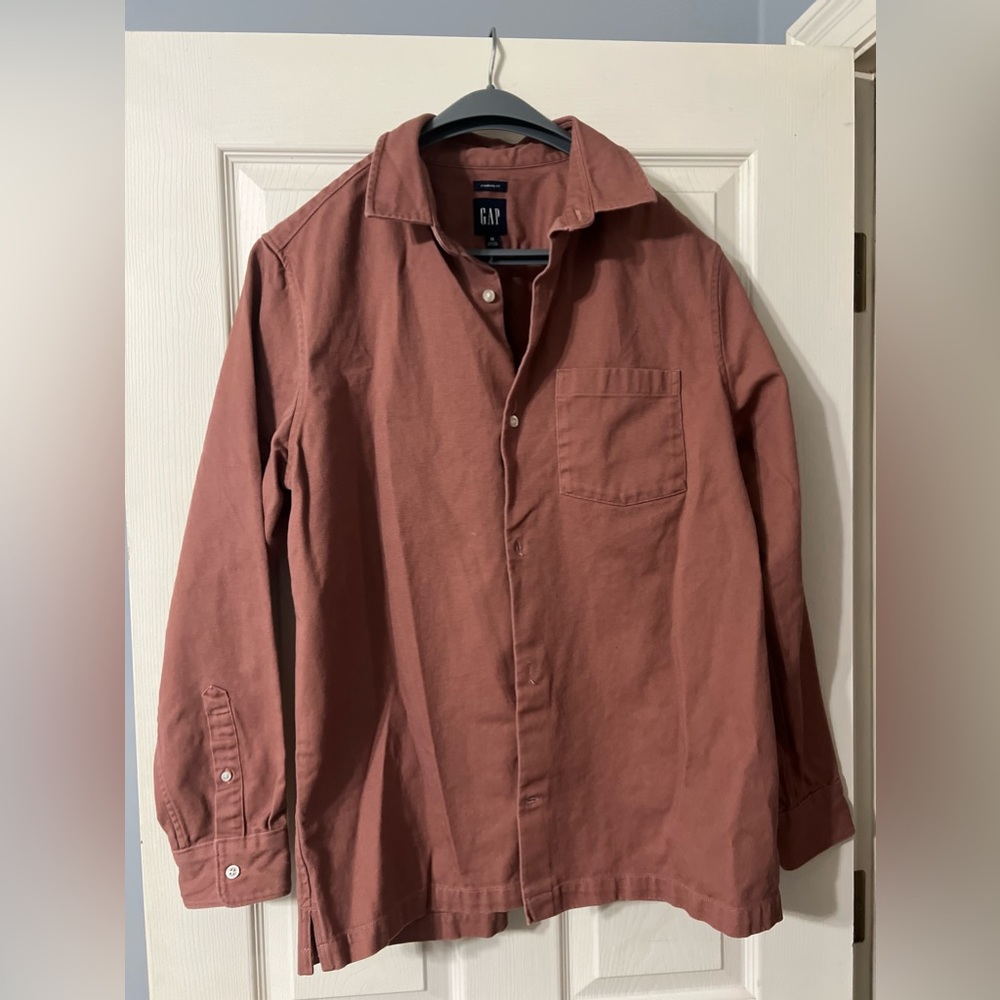 Cotton Mens Gap Button Down Top - Medium